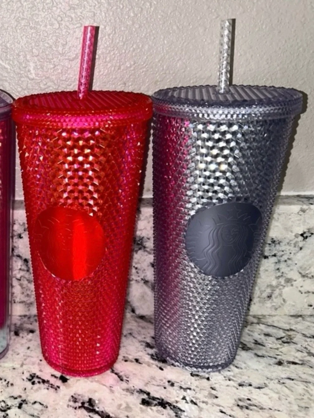 🦄 Starbucks (2 for $28) metallic studded holiday tumbler EUC